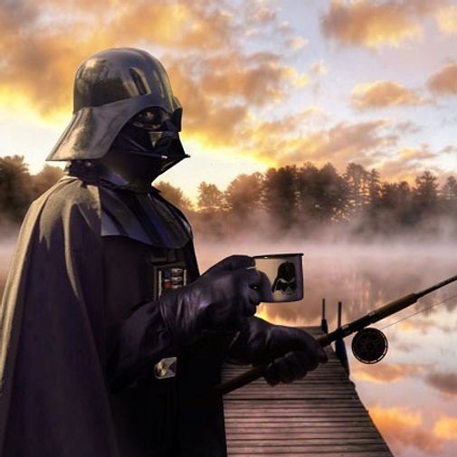 Эмалированная кружка Darth Vader На рыбалке Эмалированная кружка Darth Vader На рыбалке