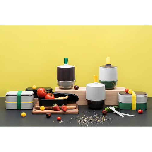 Ланч-бокс с приборами Food Time зеленый (1 л) Ланч-бокс с приборами Food Time зеленый (1 л)