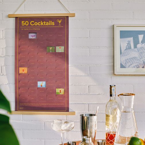 Плакат 50 коктейлей, которые нужно попробовать в жизни