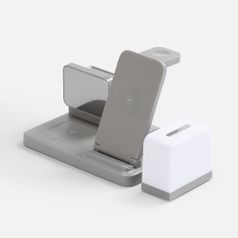 Зарядная станция с электронными часами и подсветкой Large Charge ver.3 (серый)