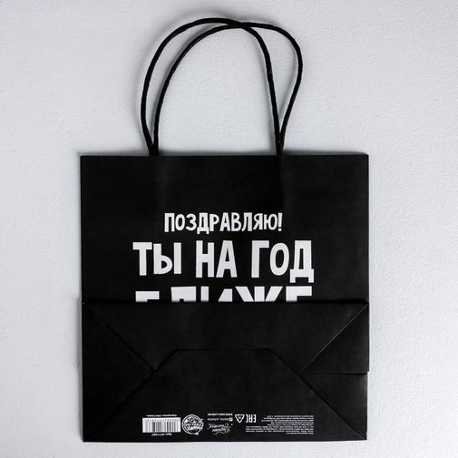 Подарочный пакет На год ближе к старости (22 х 22 х 11 см) Подарочный пакет На год ближе к старости (22 х 22 х 11 см)