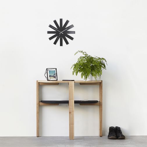 Часы настенные Ribbon (Чёрный) Часы настенные Ribbon (Чёрный)