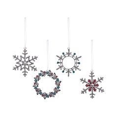 Набор елочных украшений Christmas diamonds из коллекции New Year Essential, 4 шт.