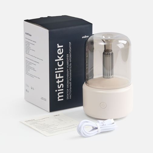 Увлажнитель-ароматизатор с подсветкой mistFlicker (молочно-белый)