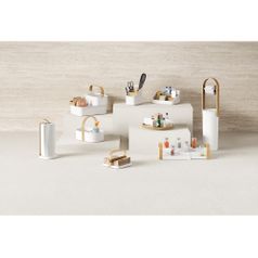 Держатель-органайзер для туалетной бумаги Bellwood (белый/натуральное дерево) Держатель-органайзер для туалетной бумаги Bellwood (белый/натуральное дерево)