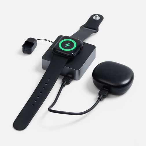 Внешний аккумулятор с беспроводной зарядкой Aura Power 5000 мАч (серый)