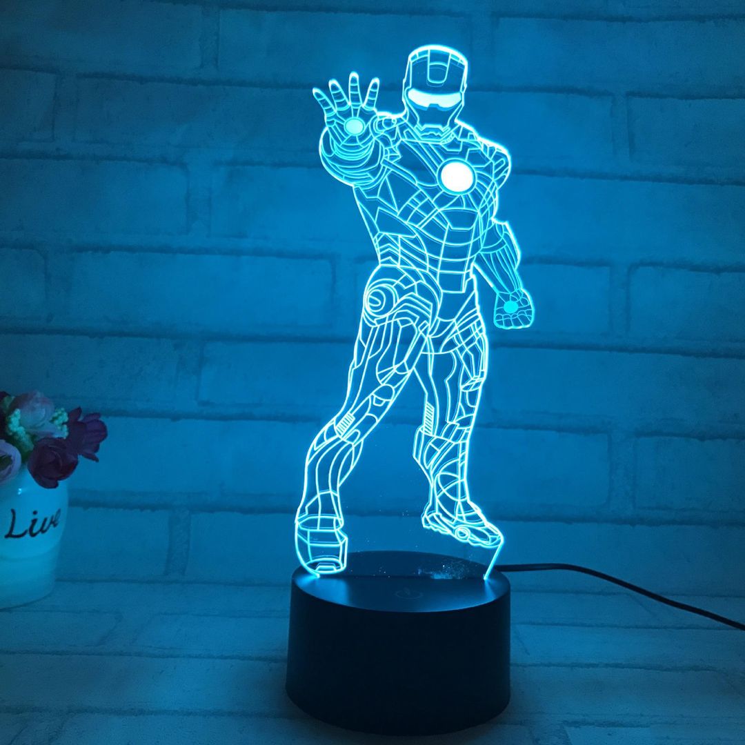 3D Лампа Железный человек