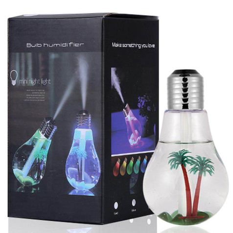 Увлажнитель воздуха с подсветкой Лампочка Bulb Humidifier (Серебристый)