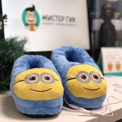Тапочки с подогревом от USB Миньоны Тапочки с подогревом от USB Миньоны