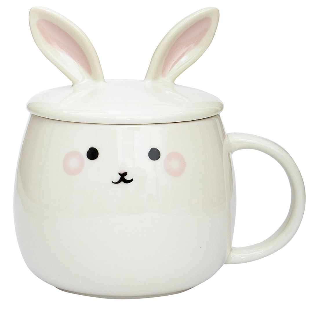 Кружка с ложкой Зайчик