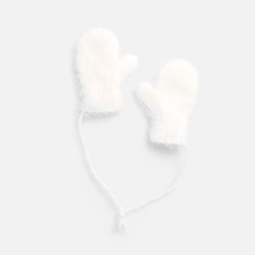 Подвеска на елку Вьюжка (варежки, белый)