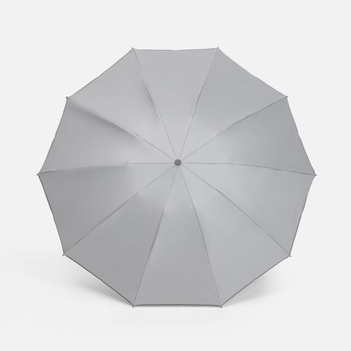 Зонт обратного сложения с ручкой-карабином Foldberry (серый)