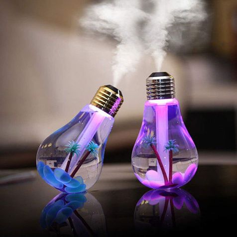 Увлажнитель воздуха с подсветкой Лампочка Bulb Humidifier (Серебристый)