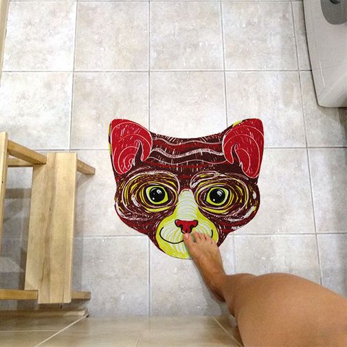 Коврик для входной двери Кот Джордж Коврик для входной двери Кот Джордж