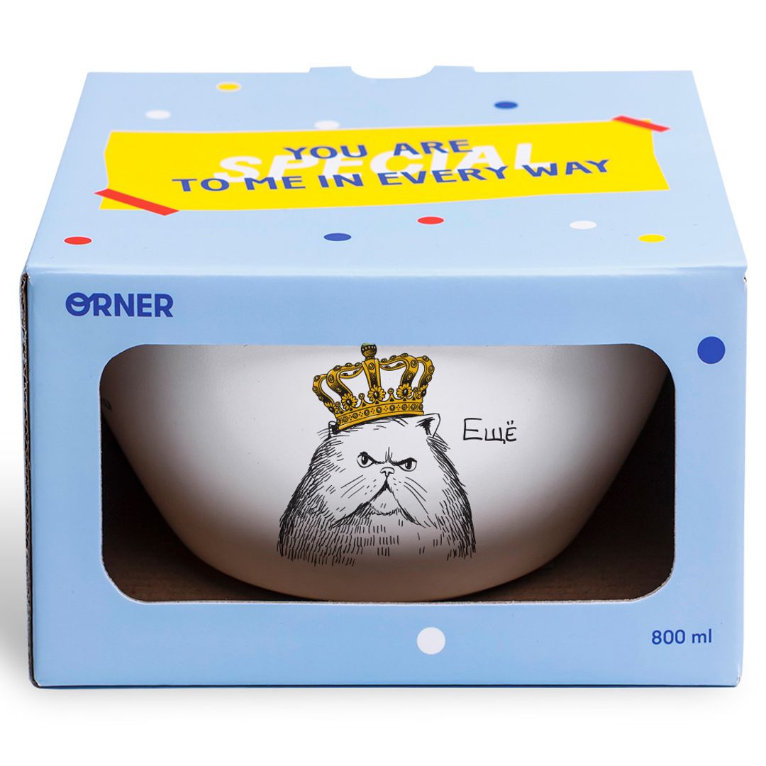 Тарелка глубокая Кот в короне Еще