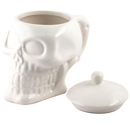 Кружка с крышкой Белый череп Кружка с крышкой Белый череп