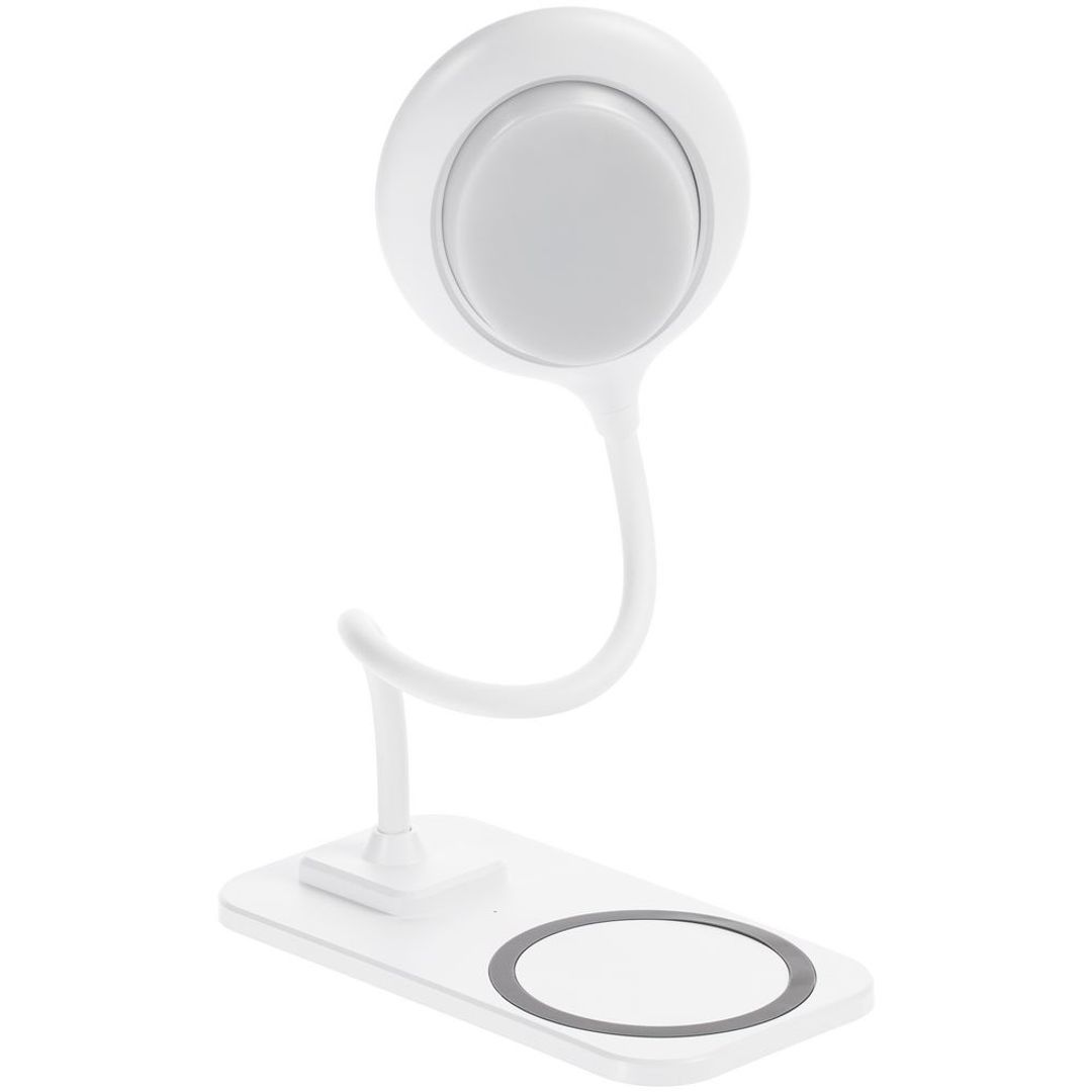 Настольная лампа с беспроводной зарядкой Modicum (белый)