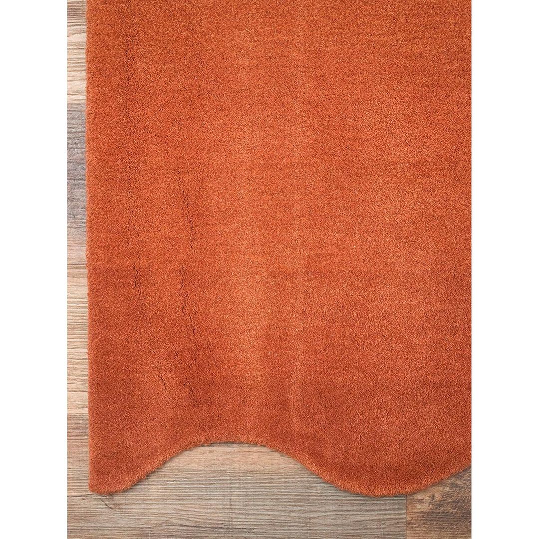 Ковер из шерсти Over Horizon терракотового цвета из коллекции Trendy Ruffles, 180x230 см