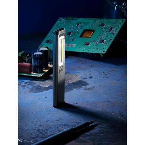 Фонарик-факел аккумуляторный Wallis с магнитом (серый)