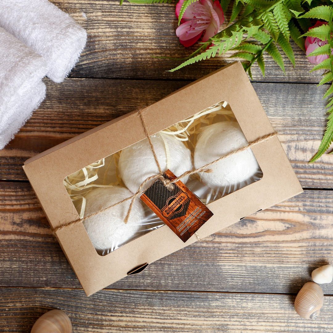 Набор бомбочек для ванной (ваниль, мята, сосна)