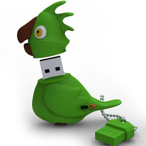 Флешка Попугай 8 Гб (Зеленый) Флешка Попугай 8 Гб (Зеленый)