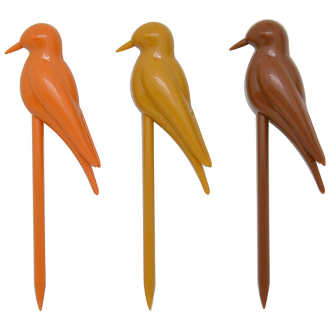 Шпажки для канапе Птички в клетке Три цвета, шесть шпажек Шпажки для канапе Птички в клетке Три цвета, шесть шпажек