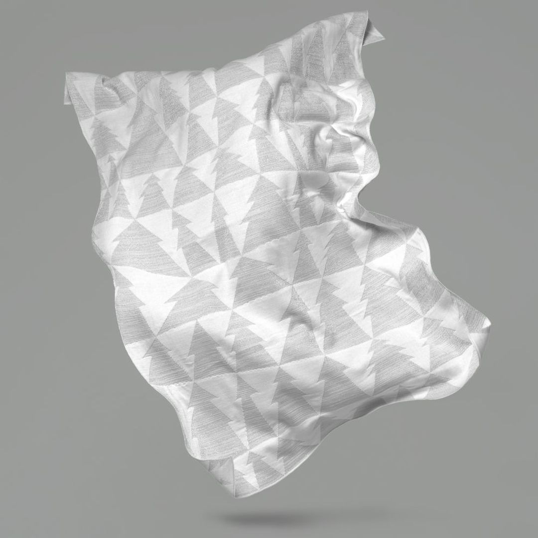 Плед Танцующий лес (Белый с серебром) Плед Танцующий лес (Белый с серебром)