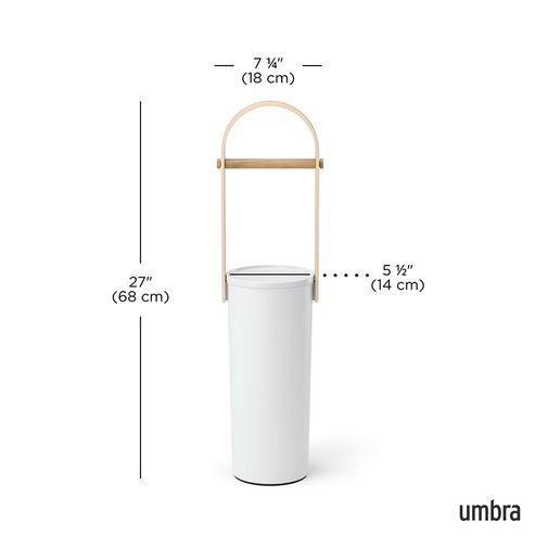 Держатель-органайзер для туалетной бумаги Bellwood (белый/натуральное дерево)