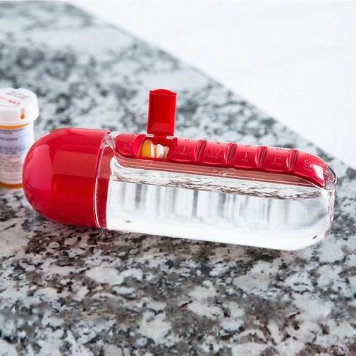 Бутылка с таблетницей Pill&Vitamin Organizer Бутылка с таблетницей Pill&Vitamin Organizer