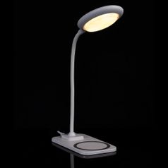 Настольная лампа с беспроводной зарядкой Modicum (белый)