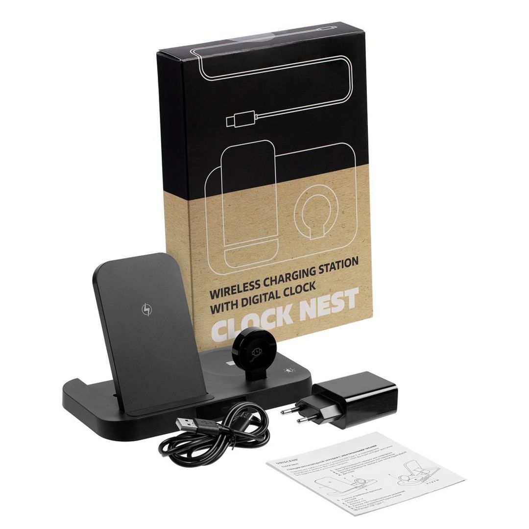 Зарядная станция с часами Clock Nest (Черная) Зарядная станция с часами Clock Nest (Черная)