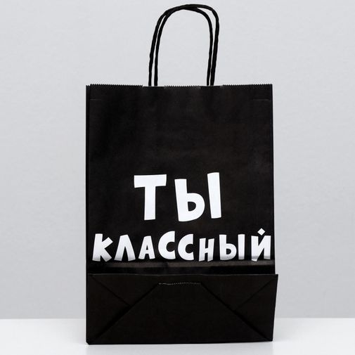 Подарочный пакет Ты классный (18 х 8 х 25 см) Подарочный пакет Ты классный (18 х 8 х 25 см)