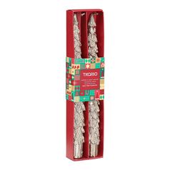 Набор из двух свечей золотого цвета из коллекции New Year Essential, 25 см