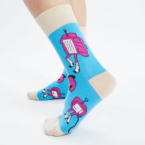 Носки Космический кот и лапша