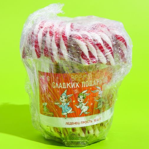 Новогодний леденец Карамельная трость Новогодний леденец Карамельная трость