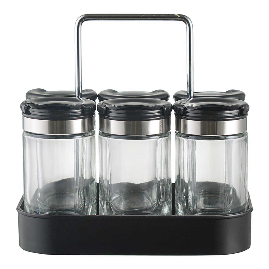 Набор из 6 банок для специй с подставкой Spice Box (100 мл) Набор из 6 банок для специй с подставкой Spice Box (100 мл)