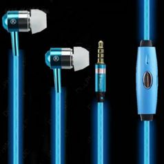 Светящиеся наушники Glowing Earphone (Розовый, гильза)