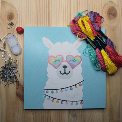 Набор для творчества Стринг Арт с гирляндой Диско Лама