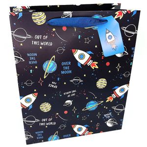 Подарочный пакет Rocket in space (23*18*10 см)