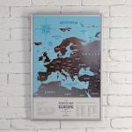 Скретч-карта Европы Silver (на английском)