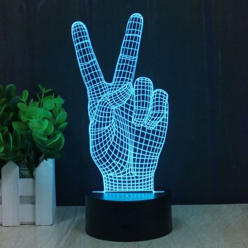 3D Лампа Мир Peace