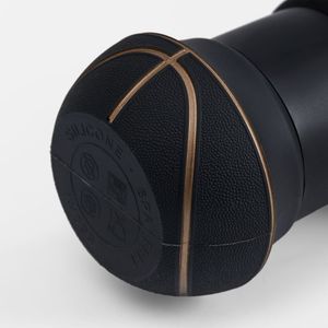 Складная бутылка для воды Basketball Flex (черный)