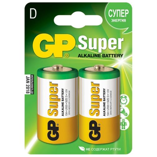 Батарейка GP Super Alkaline D (LR20)