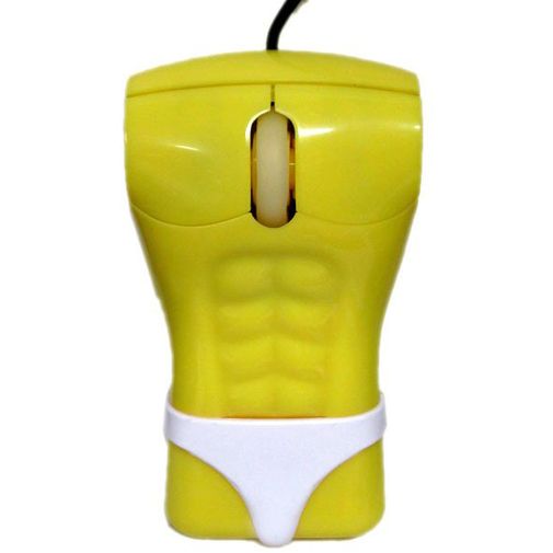 Мышь Стриптизер (Желтый с белыми плавками)