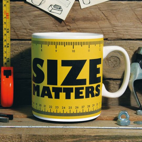 Гигантская кружка Size Matters С рулеткой для масштаба