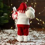 Дед Мороз с лыжами и мешком (30 см)