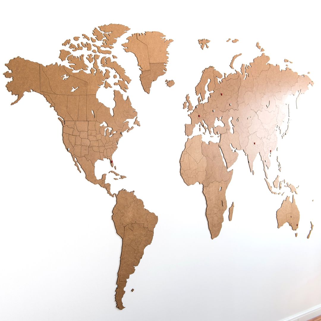 Декоративная Карта мира Wall Decoration Brown GIANT Декоративная Карта мира Wall Decoration Brown GIANT