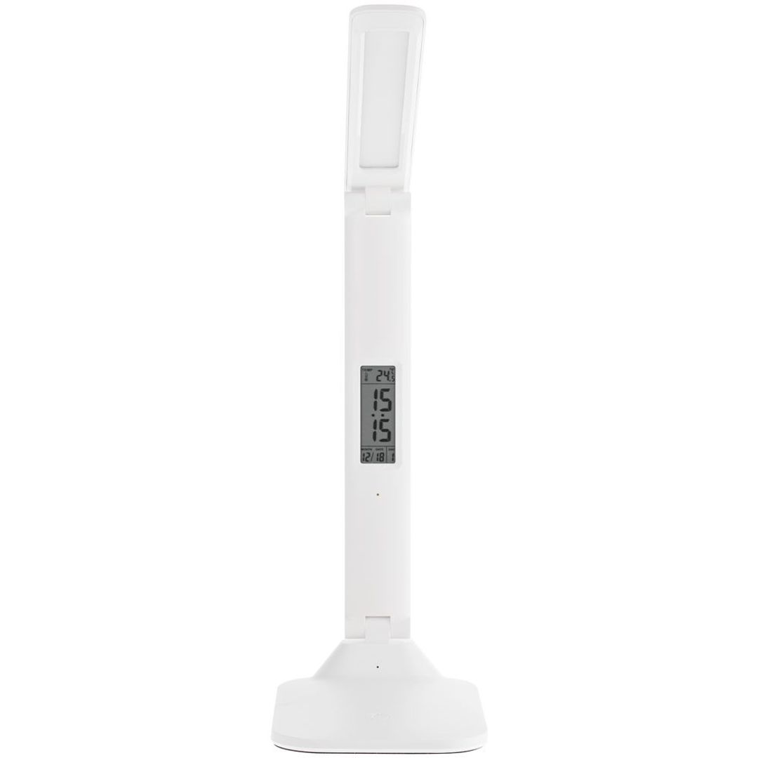 Настольная лампа с часами и календарем Office Torch ver.2 (белый)