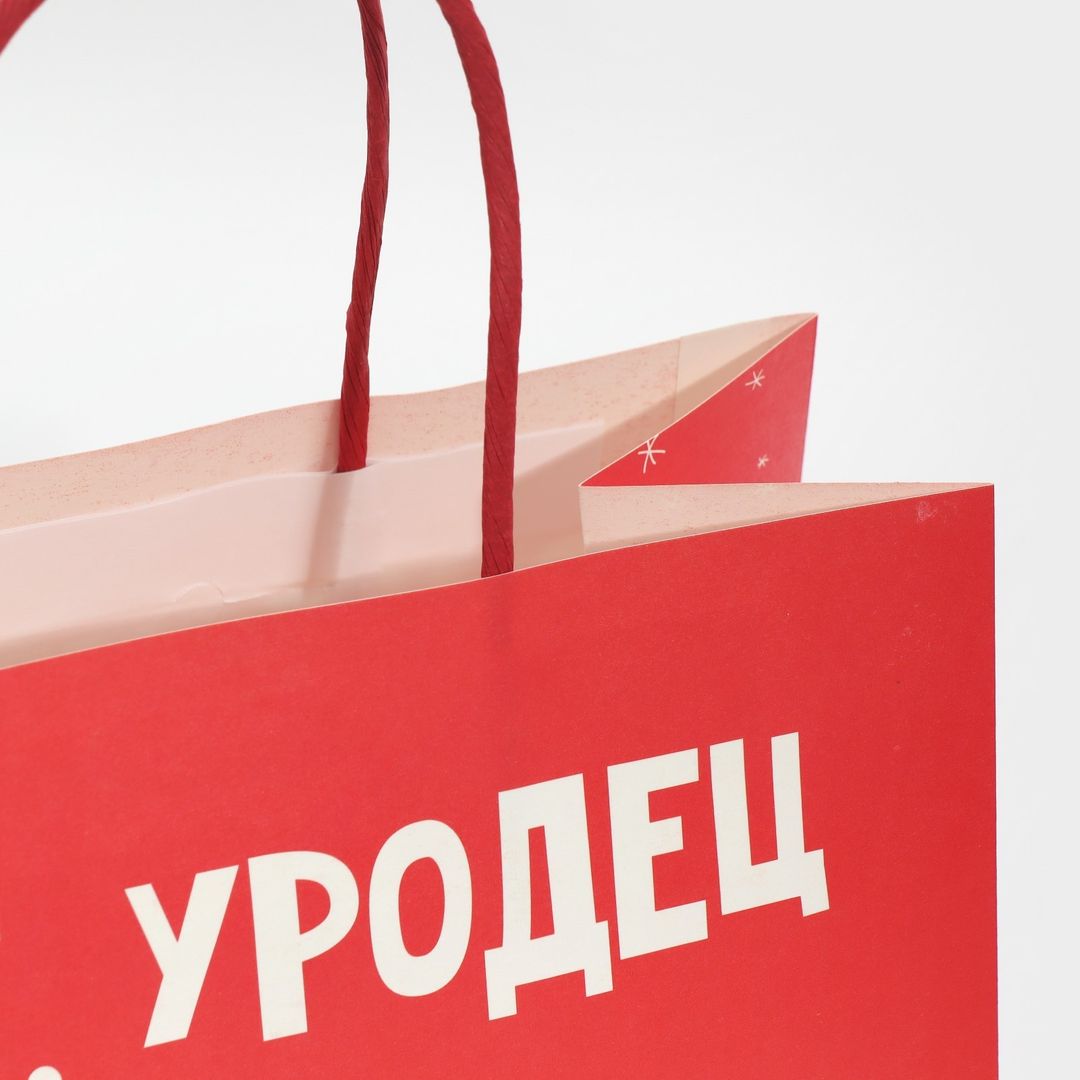 Подарочный пакет Уродец (22 х 22 х 11 см)