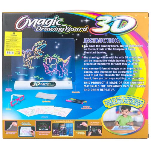 Магическая 3D доска для рисования Magic 3D Board Динозавры Магическая 3D доска для рисования Magic 3D Board Динозавры